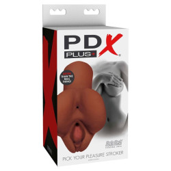 PDX PLUS - WYBIERZ PRZYJEMNOSC PODWOJNY BRAZOWY MASTURBATOR