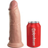 KING COCK - ELITE DELUXE REGULOWANA UPRZAZ PIERSCIEN Z JADRAMI I DILDO 20,3 CM