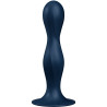 SATISFYER - DOUBLE BALL-R SILIKONOWY DILDO NIEBIESKI
