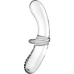 SATISFYER - PODWOJNY KRYSZTALOWY DILDO PRZEZROCZYSTY