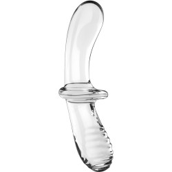 SATISFYER - PODWOJNY KRYSZTALOWY DILDO PRZEZROCZYSTY