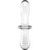 SATISFYER - PODWOJNY KRYSZTALOWY DILDO PRZEZROCZYSTY