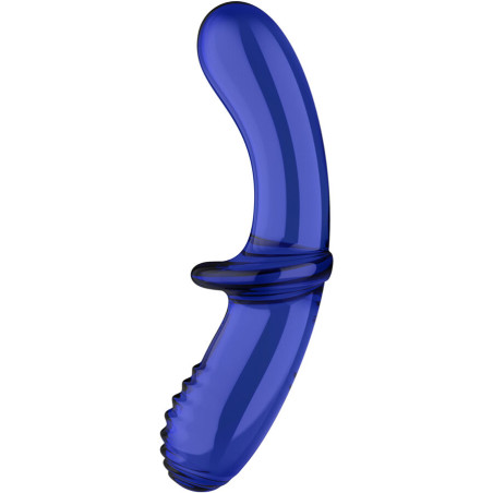 SATISFYER - PODWOJNY KRYSZTALOWY DILDO NIEBIESKI