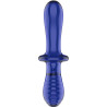SATISFYER - DILDO DOPPIO CRISTALLO BLU
