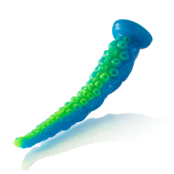 EPIC - SCYLLA FLUORESCENCYJNY CIENKI DILDO Z MACKA MALY ROZMIAR