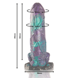 EPIC - BAZYLISKOWY DILDO PODWÓJNIE LUSKOWANE PRZYJEMNOSC DUZY ROZMIAR