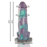 EPIC - BAZYLISKOWY DILDO PODWÓJNIE LUSKOWANE PRZYJEMNOSC DUZY ROZMIAR