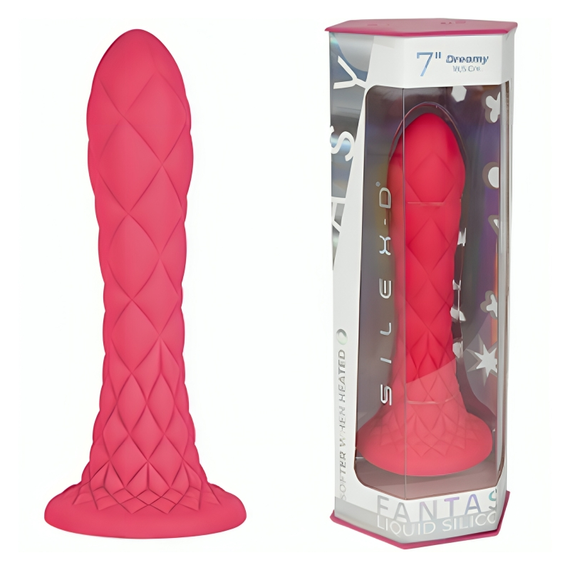 SILEXD - DREAMY DILDO FANTASY SILICONE LIQUIDE THERMOREACTIF FUCHSIA 18,5 CM