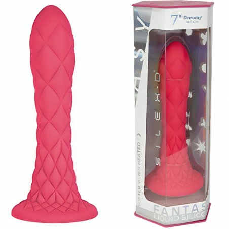 SILEXD - DREAMY DILDO FANTASY SILICONE LIQUIDE THERMOREACTIF FUCHSIA 18,5 CM