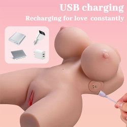 XISE - FRIEDA REALISTISCHER WEIBLICHER TORSO MIT VIBRATION 36 CM