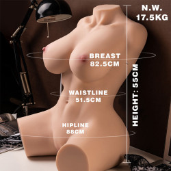 XISE - MURIEL REALISTYCZNY TORSO KOBIECY Z PCHANIEM 55 CM
