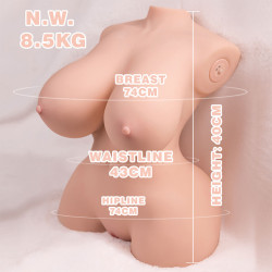 XISE - MAŁY, PCHAJĄCY REALISTYCZNY TORSO Z WIBRACJĄ KOBIET 40 CM