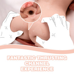 XISE - KLEINER STOSSENDER REALISTISCHER TORSO MIT WEIBLICHER VIBRATION 40 CM