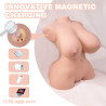 XISE - KLEINER STOSSENDER REALISTISCHER TORSO MIT WEIBLICHER VIBRATION 40 CM