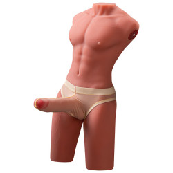 XISE - JASON PÓŁ CIAŁA REALISTYCZNY MĘSKI TORSO Z PCHANIEM I WIBRACJĄ 55 CM