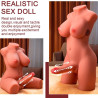 XISE - MIAH LADY BOY KOBIECA TORSO Z DILDO Z WIBRACJĄ I PCHANIEM 55 CM