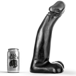 ALL BLACK - REALISTYCZNY CZARNY DILDO FISTING 29 CM