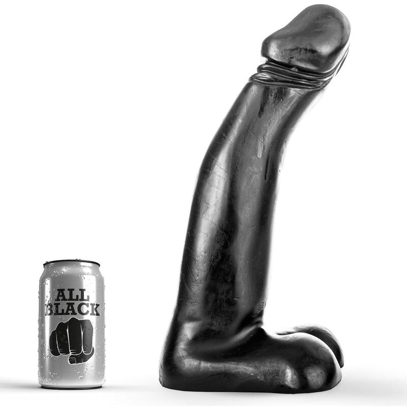 ALL BLACK - REALISTYCZNY CZARNY DILDO FISTING 29 CM