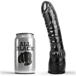 ALL BLACK - DILDO CZARNE REALISTYCZNE 20 CM