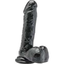 GET REAL - DILDO 18 CM Z KULKAMI CZARNE