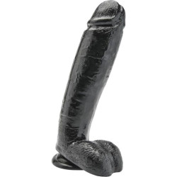 GET REAL - DILDO 25,5 CM Z KULKAMI CZARNE