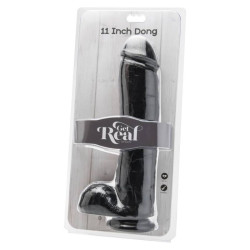 GET REAL - DILDO 28 CM Z KULKAMI CZARNE