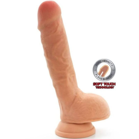 GET REAL - DILDO O PODWOJNEJ GESTOSCI 25,5 CM KULKI SKORY
