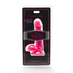 GET REAL - HAPPY DICKS DILDO 12 CM KULKI ROZOWE
