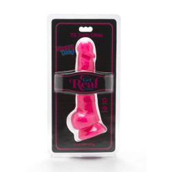 GET REAL - HAPPY DICKS 19 CM Z PILKAMI ROZOWY