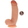 GET REAL - SILIKONOWY DILDO 18 CM W KULKACH SKORA