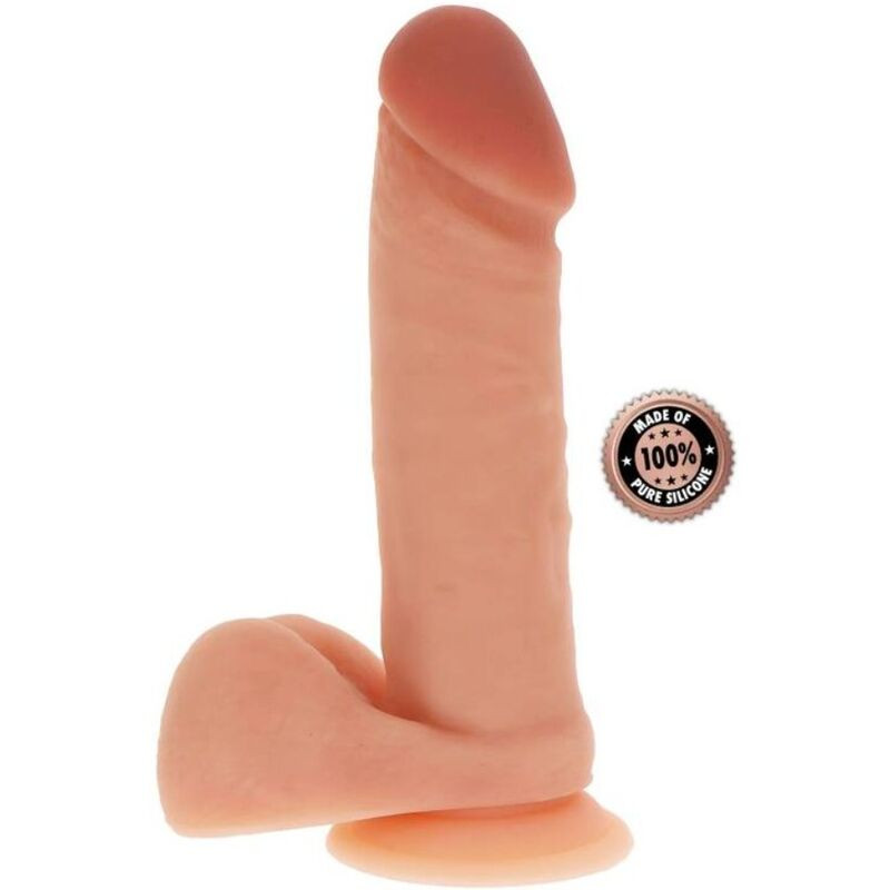 GET REAL - SILIKONOWY DILDO 20,5 CM W KULKACH SKORA