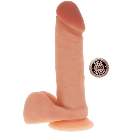 GET REAL - SILIKONOWY DILDO 20,5 CM W KULKACH SKORA