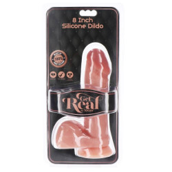 GET REAL - SILIKONOWY DILDO 20,5 CM W KULKACH SKORA