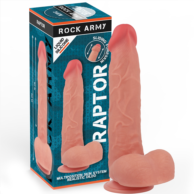 ROCKARMY - PŁYNNY SILIKON RAPTOR 24 CM -O- 4,4 CM