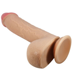 PRETTY LOVE - SERIA SLIDING SKIN REALISTYCZNY DILDO Z PRZYSOBA PRZESUWNA SKÓRA 23,4 CM