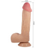 PRETTY LOVE - SERIA SLIDING SKIN REALISTYCZNY DILDO Z PRZYSOBA PRZESUWNA SKÓRA 23,4 CM