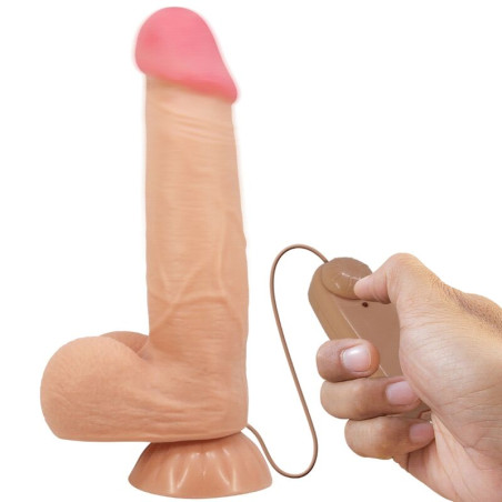 PRETTY LOVE - SERIA SLIDING SKIN REALISTYCZNY DILDO Z ZDALNE STEROWANIE PRZYSSAWKA 21,8 CM