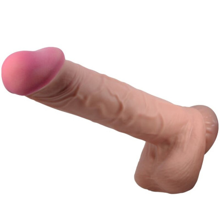 PRETTY LOVE - SERIA SLIDING SKIN REALISTYCZNY DILDO Z PRZYSsawkA BRAZOWY 26 CM