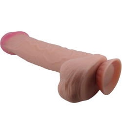 PRETTY LOVE - SERIA SLIDING SKIN REALISTYCZNY DILDO Z PRZYSsawkA BRAZOWY 26 CM