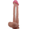 PRETTY LOVE - SERIA SLIDING SKIN REALISTYCZNY DILDO Z PRZYSsawkA BRAZOWY 26 CM