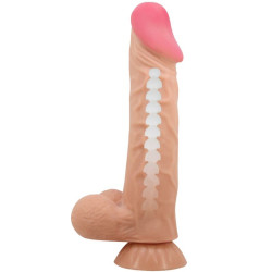 PRETTY LOVE - SERIA SLIDING SKIN REALISTYCZNY DILDO Z PRZYSsawkA 24 CM
