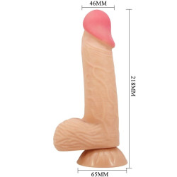 PRETTY LOVE - SERIA SLIDING SKIN REALISTYCZNY DILDO Z PRZYSsawkA 20,6 CM