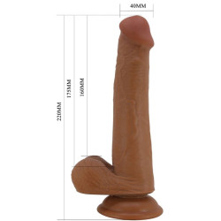 PRETTY LOVE - WYSOKI REALISTYCZNY DILDO 22 CM BRĄZOWY