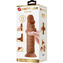 PRETTY LOVE - QUENTIN REALISTYCZNY DILDO 18 CM BRĄZOWY
