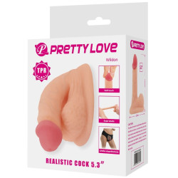 PRETTY LOVE - WILDON ULTRA REALISTYCZNY I ELASTYCZNY DILDO 10 CM NATURALNY