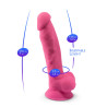 SILEXD - MODEL 1 REALISTYCZNY PENIS PREMIUM SILIKON SILEXPAN FLUORESCENCYJNY RÓŻOWY 17,5 CM