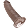 KING COCK - 10 PENE MARRÓN 25.4 CM