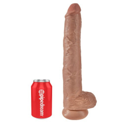 KING COCK REALISTYCZNY PENIS Z JĄDRAMI 35,6 CM