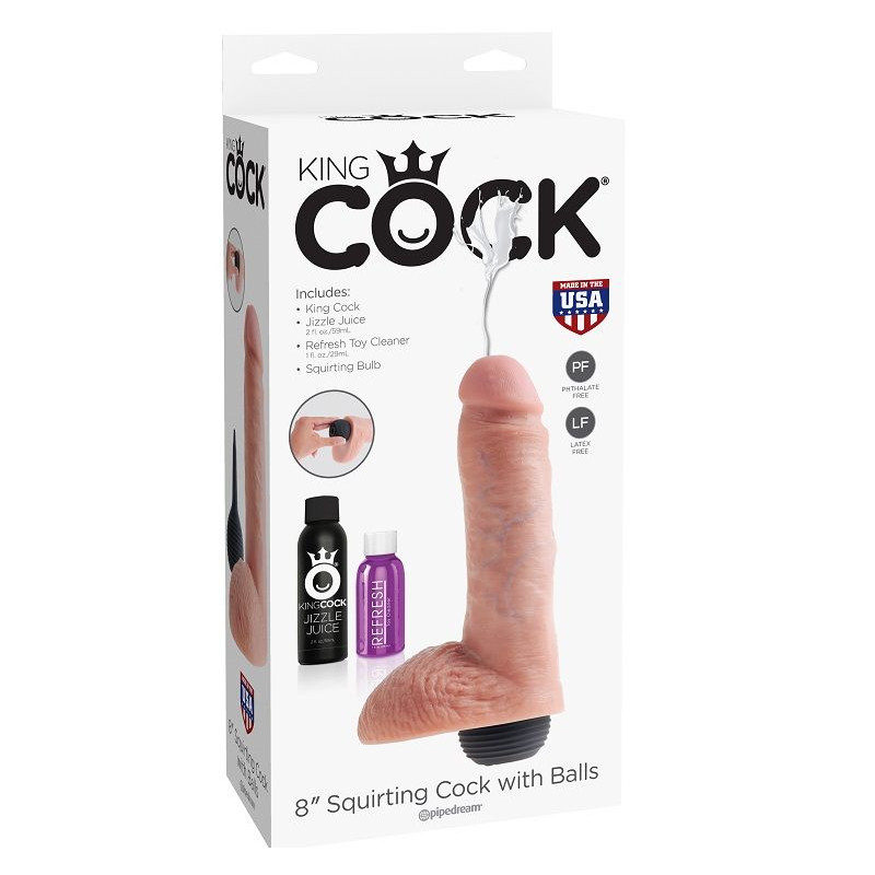 KING COCK - REALISTIC NATURAL EJACULATOR PENIS 20.32 CM KING COCK - REALISTIC NATURAL EJACULATOR PENIS 20.32 CM