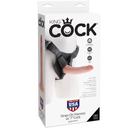 KING COCK - HARNAIS AVEC PÉNIS RÉALISTE 17,8 CM